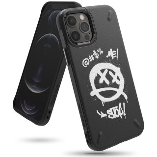 Etui Ringke Onyx Design do iPhone 12 Pro / iPhone 12 czarny (Graffiti)