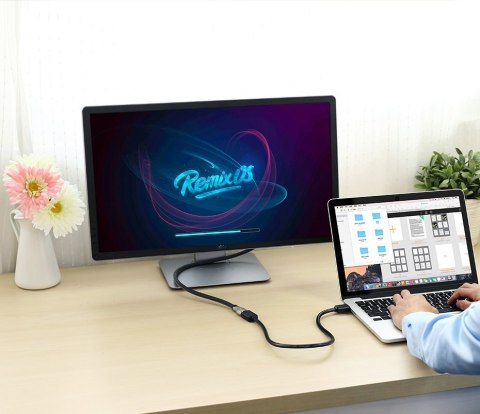 Ugreen kabel przewód adapter przejściówka przedłużacz HDMI (żeński) - HDMI (męski) 4K 10,2 Gbps 340 Mhz audio ethernet 0,5 m cza