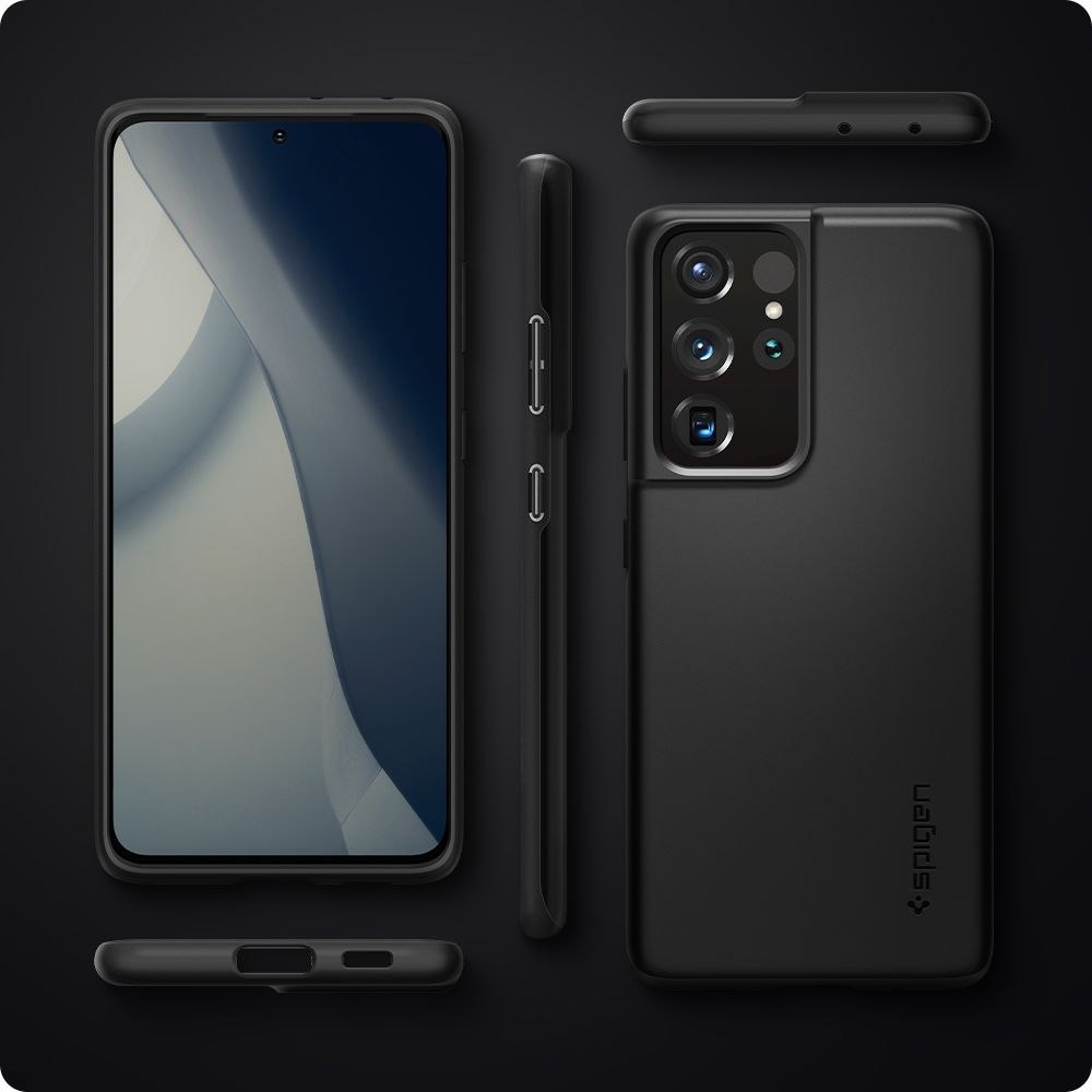 Etui Spigen Thin Fit do Samsung Galaxy S21 Ultra Black