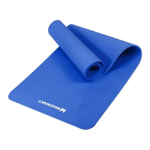 Wozinsky mata gimnastyczna do ćwiczeń 181 cm x 63 cm x 1 cm joga pilates niebieski (WNSP-BLUE)