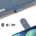 Etui Hivo Dux Ducis skórzane z klapką do iPhone 12 mini niebieski