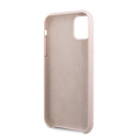 Oryginalne Etui Guess do iPhone 11 jasnoróżowy/light pink hard case Silicone Vintage Gold LogoGuess