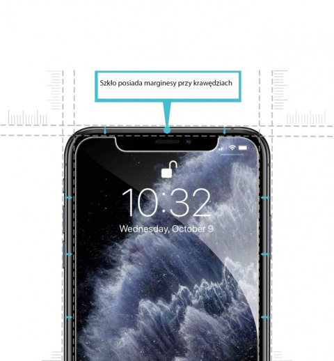 Szkło hartowane plaskie 9H do iPhone 11 Pro Max / iPhone XS Max