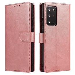Futerał etui portfel z klapką do Samsung Galaxy Note 20 Ultra różowy