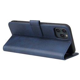 Futerał etui portfel z klapką do iPhone 11 Pro Max niebieski
