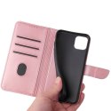 Futerał etui portfel z klapką do iPhone 11 Pro Max różowy