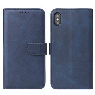 Futerał etui portfel z klapką do iPhone XR niebieski