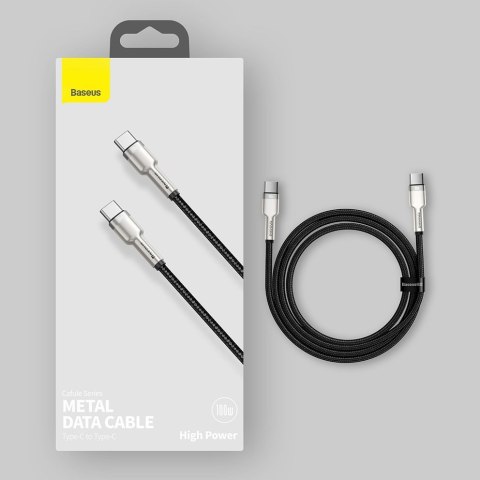 Baseus Cafule Series Metal Data Cable Type-C to Type-C 100W 2m Black