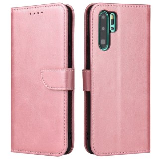 Futerał etui portfel z klapką do Huawei P30 Pro różowy