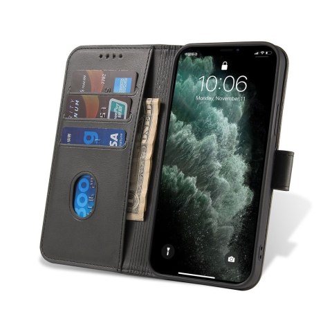 Futerał etui portfel z klapką do iPhone 12 Pro / iPhone 12 czarny