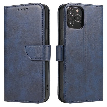 Futerał etui portfel z klapką do iPhone 12 Pro / iPhone 12 niebieski