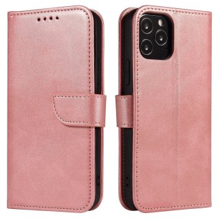 Futerał etui portfel z klapką do iPhone 12 Pro / iPhone 12 różowy