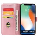 Futerał etui portfel z klapką do iPhone XS / iPhone X różowy