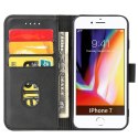 Futerał etui portfel z klapką do iPhone SE 2020 / iPhone 8 / iPhone 7 czarny