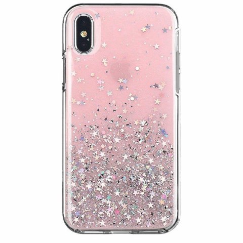 Wozinsky Star Glitter błyszczące etui pokrowiec z brokatem iPhone 12 Pro Max różowy