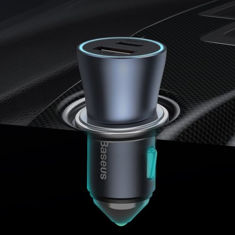 Baseus Golden Contactor Pro Dual Quick Charger Car Charger U+C 40W Dark Gray