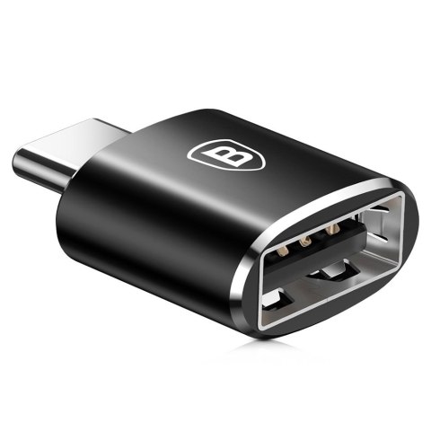 Baseus adapter przejściówka ze złącza USB na USB Type-C OTG czarny (CATOTG-01)