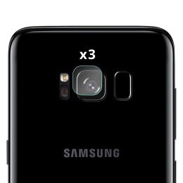 Szkło hartowane 9H na tylny aparat do Samsung Galaxy S8 Plus zestaw 3 sztuki