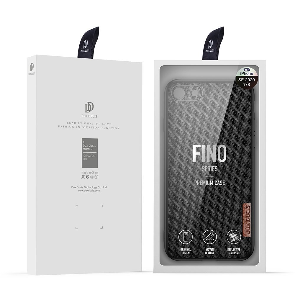 Etui Fino Dux Ducis Nylonowe Pokrycie do iPhone SE 2020 / iPhone 8 / iPhone 7 czarny