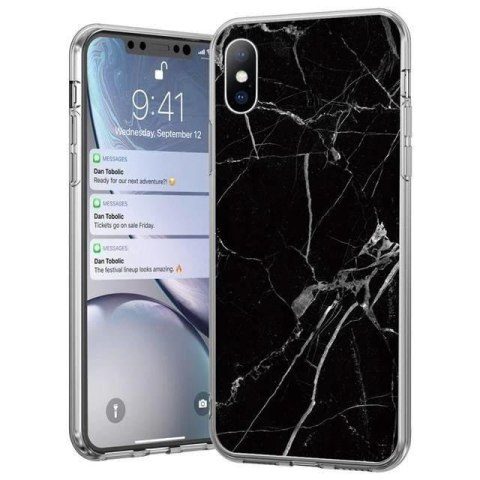 Wozinsky Marble żelowe etui pokrowiec marmur Samsung Galaxy M51 czarny