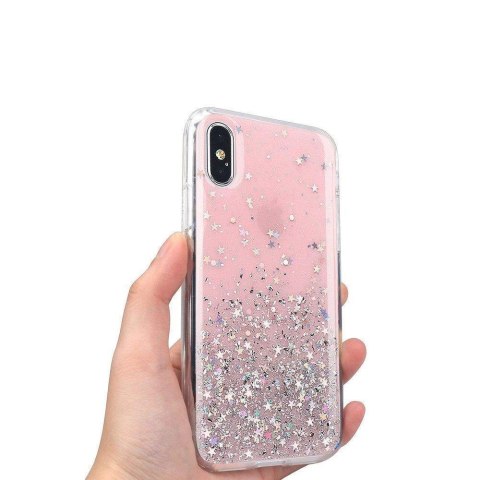 Wozinsky Star Glitter błyszczące etui pokrowiec z brokatem Samsung Galaxy A42 5G różowy