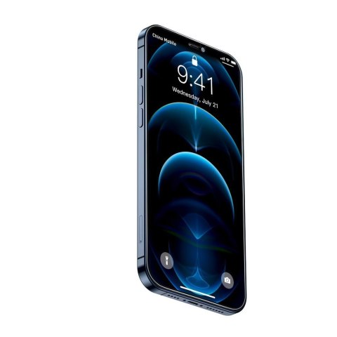 2x Szkło hartowane Privacy 0,3mm z ramką do iPhone 12 Pro / iPhone 12 filtr prywatyzujący