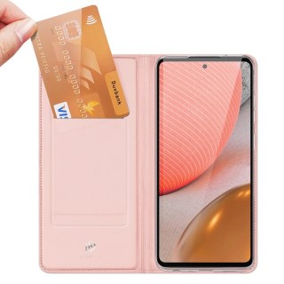 DUX DUCIS Skin Pro kabura etui pokrowiec z klapką Samsung Galaxy A72 5G / A72 4G różowy
