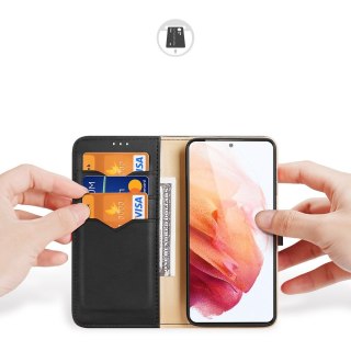 Etui Hivo Dux Ducis skórzane z klapką do Samsung Galaxy S21 5G czarny