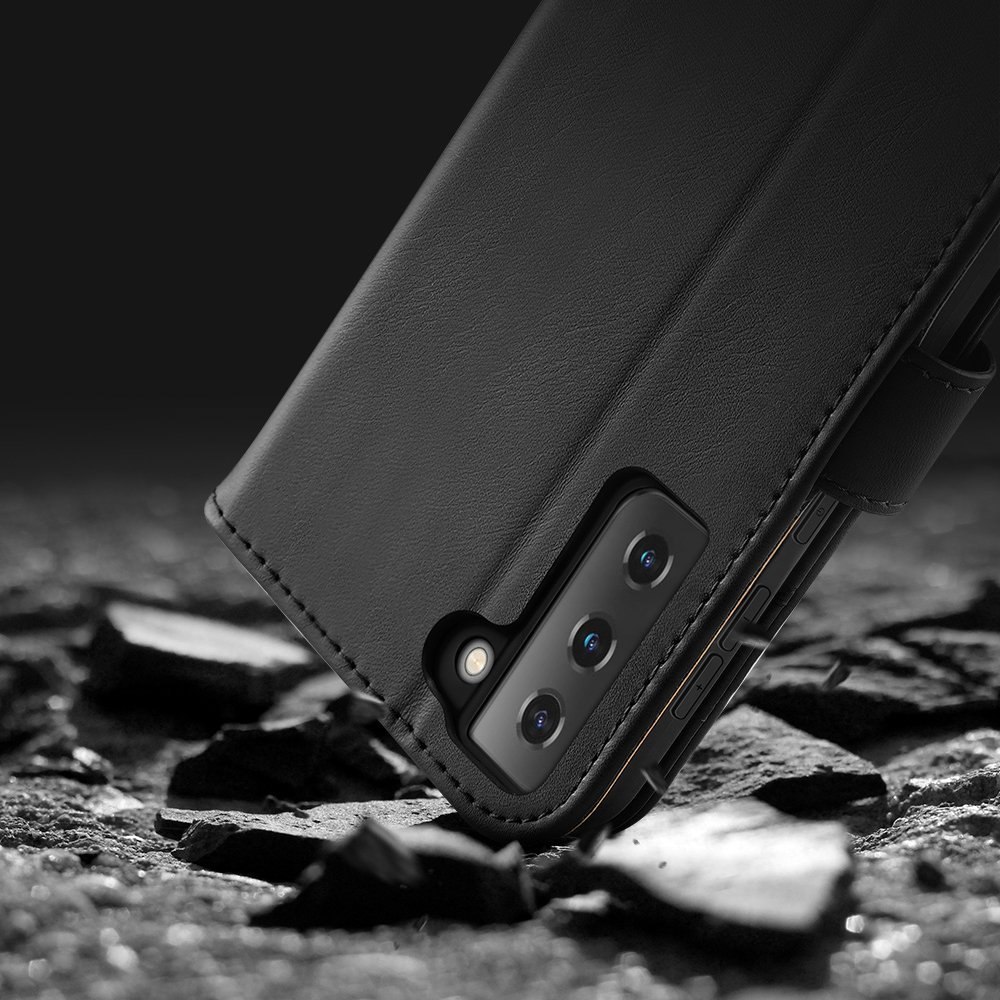 Etui Hivo Dux Ducis skórzane z klapką do Samsung Galaxy S21 5G czarny