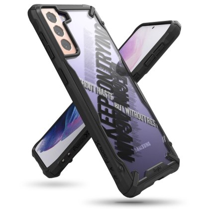 Etui Ringke Fusion X Design do Samsung Galaxy S21+ 5G (S21 Plus 5G) czarny (Cross)