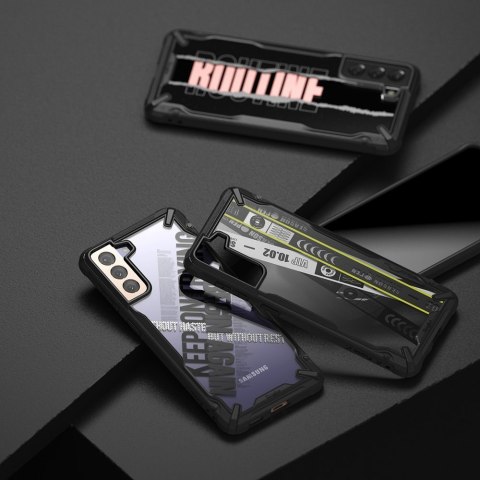 Etui Ringke Fusion X Design do Samsung Galaxy S21+ 5G (S21 Plus 5G) czarny (Ticket band)