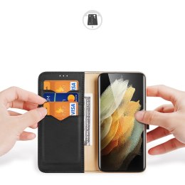 Etui Hivo Dux Ducis skórzane z klapką do Samsung Galaxy S21 Ultra 5G czarny
