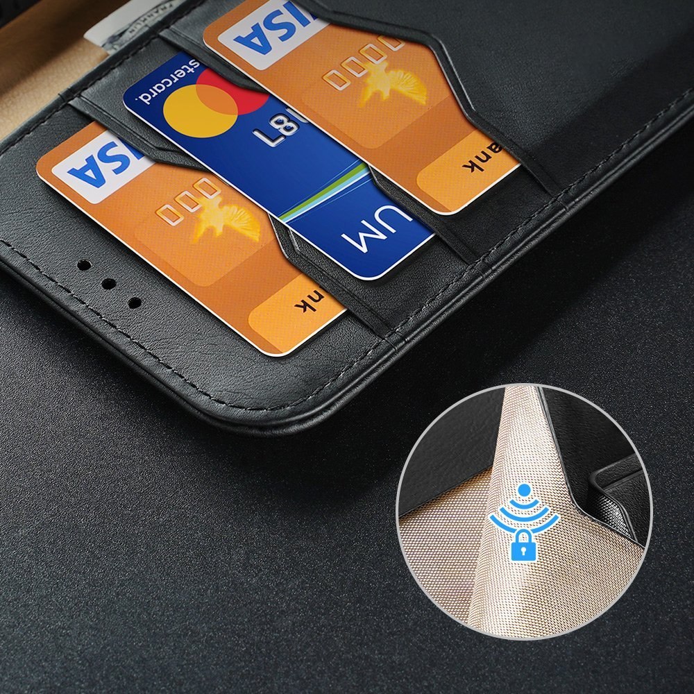 Etui Hivo Dux Ducis skórzane z klapką do iPhone 11 Pro czarny