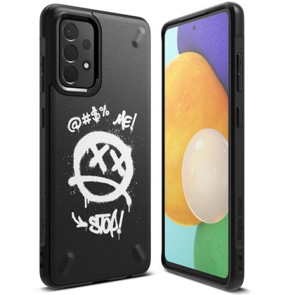 Etui Ringke Onyx Design do Samsung Galaxy A72 4G czarny (Graffiti)