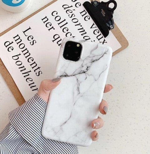 Wozinsky Marble żelowe etui pokrowiec marmur Samsung Galaxy S21 Ultra 5G biały