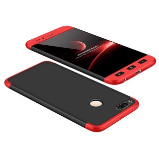 Etui na całą obudowę przód + tył do Xiaomi Mi A1 / Mi 5X czarno-czerwony