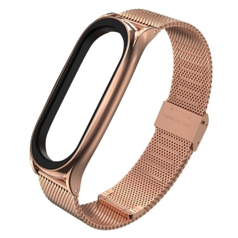 Bransoleta Milaneseband do Xiaomi Mi Band 5 / 6 Rose Gold