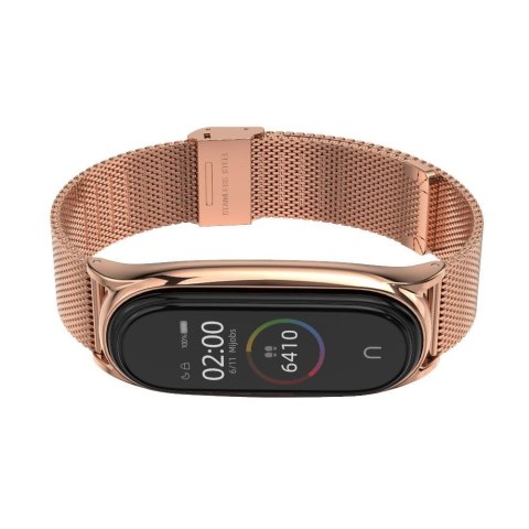 Bransoleta Milaneseband do Xiaomi Mi Band 5 / 6 Rose Gold