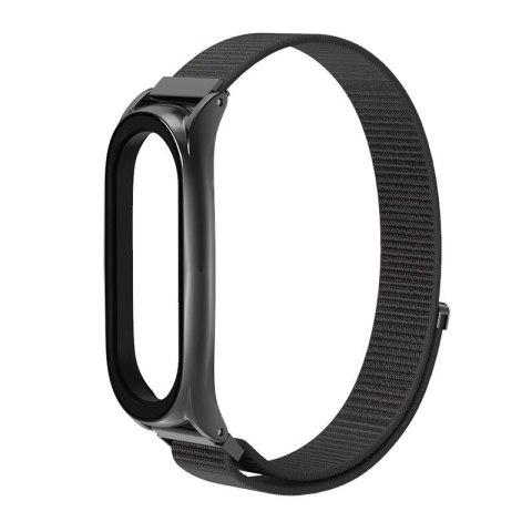 Pasek Nylon do Xiaomi Mi Band 5 / 6 / 6 NFC Black