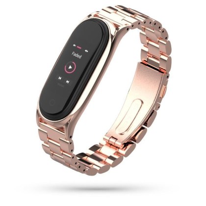 Bransoleta Stainless do Xiaomi Mi Band 5 / 6 Rose Gold