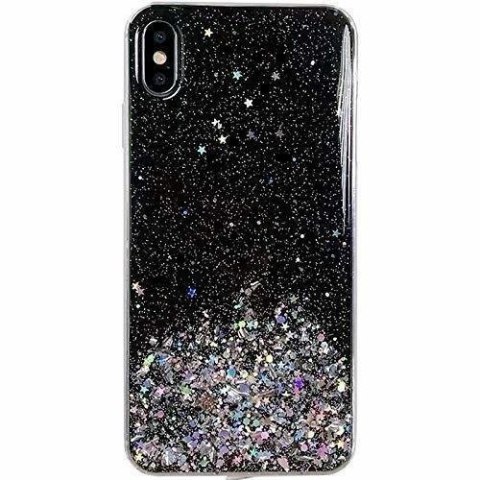 Wozinsky Star Glitter błyszczące etui pokrowiec z brokatem Samsung Galaxy S21+ 5G (S21 Plus 5G) czarny