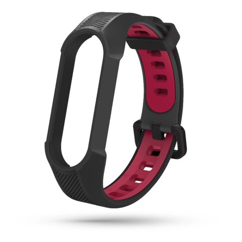 Pasek Armour do Xiaomi Mi Band 5 / 6 Black/Red