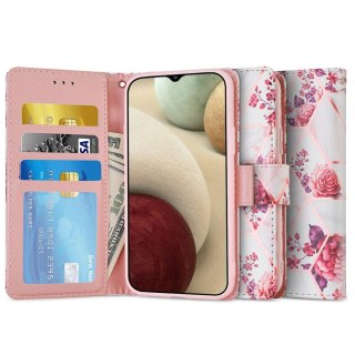 Etui Wallet Floral Rose do Samsung Galaxy A12