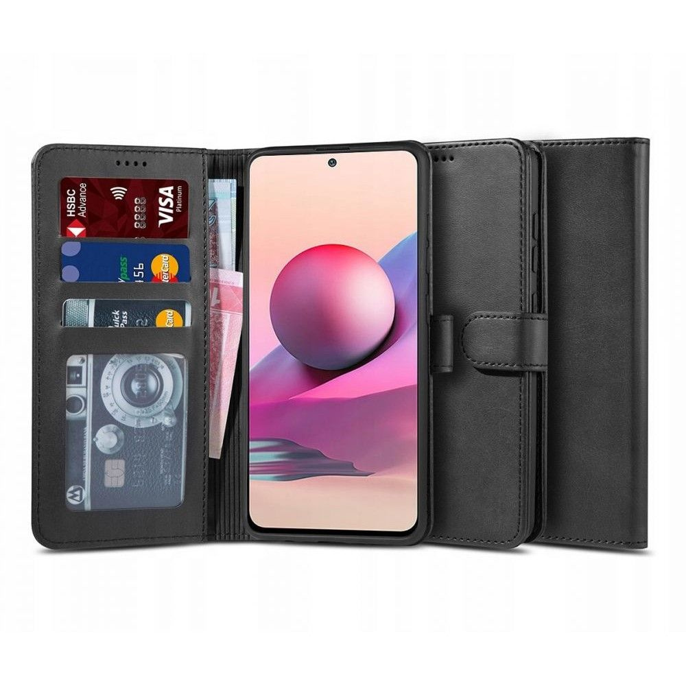 Etui Wallet 2 + Szkło Pełne Full Glue do Xiaomi Redmi Note 10 / 10S