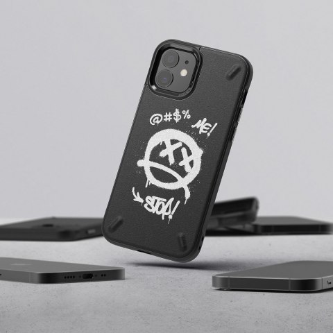 Etui Ringke Onyx Design do iPhone 12 mini czarny (Graffiti)