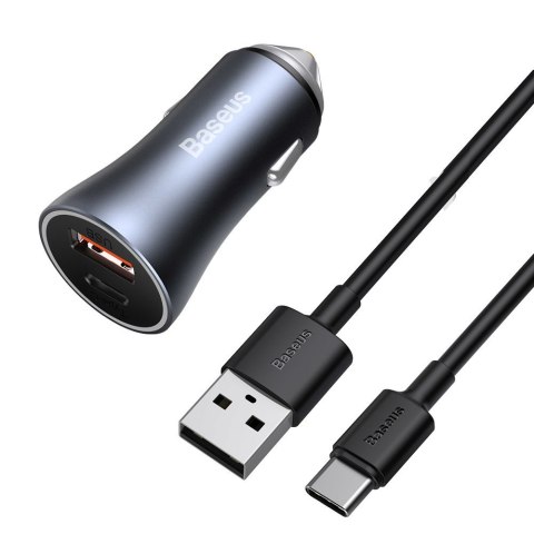 Szybka ładowarka samochodowa USB Typ C / USB 40 W Power Delivery 3.0 Quick Charge