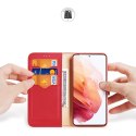 Etui Hivo Dux Ducis skórzane z klapką do Samsung Galaxy S21 5G czerwony