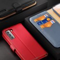 Etui Hivo Dux Ducis skórzane z klapką do Samsung Galaxy S21 5G czerwony