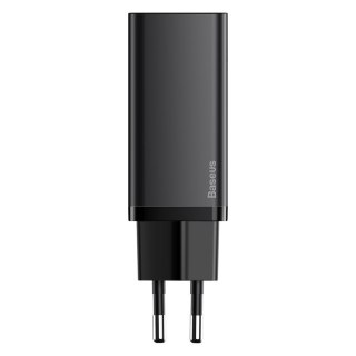 Baseus GaN2 Lite szybka ładowarka sieciowa 65W USB / USB Typ C Quick Charge 3.0 Power Delivery (azotek galu) czarny (CCGAN2L-B01