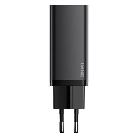 Baseus GaN2 Lite szybka ładowarka sieciowa 65W USB / USB Typ C Quick Charge 3.0 Power Delivery (azotek galu) czarny (CCGAN2L-B01